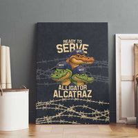 Ready To Serve Alligator Alcatraz Canvas Wall Art - Wonder Print Shop