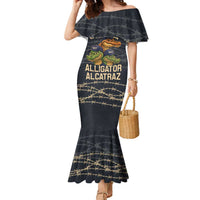 Ready To Serve Alligator Alcatraz Family Matching Mermaid Dress and Hawaiian Shirt - Wonder Print Shop