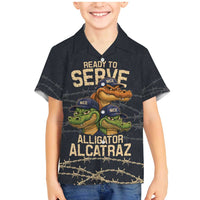 Ready To Serve Alligator Alcatraz Family Matching Mermaid Dress and Hawaiian Shirt - Wonder Print Shop