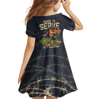 Ready To Serve Alligator Alcatraz Family Matching Off The Shoulder Long Sleeve Dress and Hawaiian Shirt - Wonder Print Shop