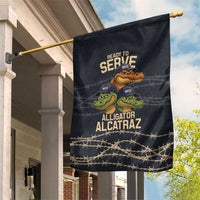 Ready To Serve Alligator Alcatraz Garden Flag - Wonder Print Shop