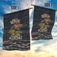 Ready To Serve Alligator Alcatraz Garden Flag - Wonder Print Shop