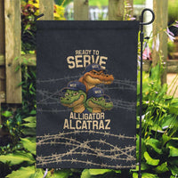 Ready To Serve Alligator Alcatraz Garden Flag - Wonder Print Shop