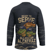 Ready To Serve Alligator Alcatraz Hockey Jersey - Wonder Print Shop