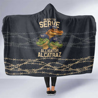 Ready To Serve Alligator Alcatraz Hooded Blanket - Wonder Print Shop