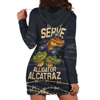 Ready To Serve Alligator Alcatraz Hoodie Dress - Wonder Print Shop