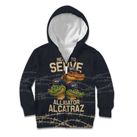Ready To Serve Alligator Alcatraz Kid Hoodie - Wonder Print Shop