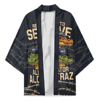 Ready To Serve Alligator Alcatraz Kimono - Wonder Print Shop
