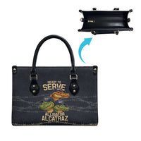 Ready To Serve Alligator Alcatraz Leather Bag - Wonder Print Shop