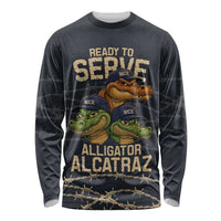 Ready To Serve Alligator Alcatraz Long Sleeve Shirt - Wonder Print Shop