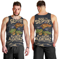 Ready To Serve Alligator Alcatraz Men Tank Top - Wonder Print Shop