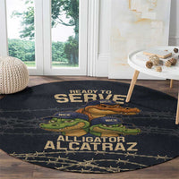 Ready To Serve Alligator Alcatraz Round Carpet - Wonder Print Shop