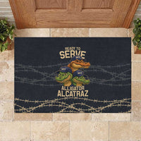 Ready To Serve Alligator Alcatraz Rubber Doormat - Wonder Print Shop