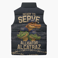 Ready To Serve Alligator Alcatraz Sleeveless Puffer Jacket - Wonder Print Shop