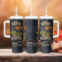 Ready To Serve Alligator Alcatraz Tumbler With Handle - Wonder Print Shop
