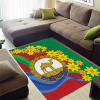 Eritrea New Year Personalized Area Rug Enkutatash Adey Abeba Flower Art LT9 - Wonder Print Shop