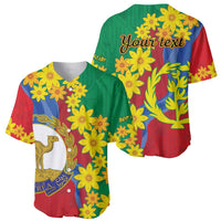 Eritrea New Year Personalized Baseball Jersey Enkutatash Adey Abeba Flower Art LT9 - Wonder Print Shop