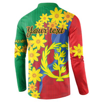 Eritrea New Year Personalized Button Sweatshirt Enkutatash Adey Abeba Flower Art LT9 - Wonder Print Shop