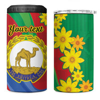 Eritrea New Year Personalized 4 in 1 Can Cooler Tumbler Enkutatash Adey Abeba Flower Art LT9 - Wonder Print Shop