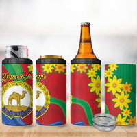 Eritrea New Year Personalized 4 in 1 Can Cooler Tumbler Enkutatash Adey Abeba Flower Art LT9 - Wonder Print Shop