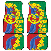 Eritrea New Year Personalized Car Mats Enkutatash Adey Abeba Flower Art LT9 - Wonder Print Shop