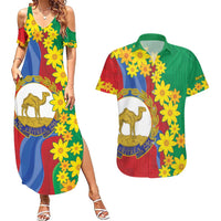 Eritrea New Year Personalized Couples Matching Summer Maxi Dress and Hawaiian Shirt Enkutatash Adey Abeba Flower Art LT9 - Wonder Print Shop