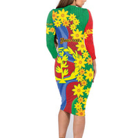 Eritrea New Year Personalized Family Matching Long Sleeve Bodycon Dress and Hawaiian Shirt Enkutatash Adey Abeba Flower Art LT9 - Wonder Print Shop