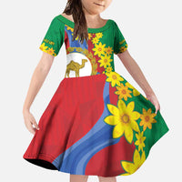 Eritrea New Year Personalized Family Matching Off Shoulder Maxi Dress and Hawaiian Shirt Enkutatash Adey Abeba Flower Art LT9 - Wonder Print Shop