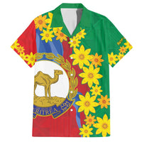 Eritrea New Year Personalized Family Matching Off Shoulder Maxi Dress and Hawaiian Shirt Enkutatash Adey Abeba Flower Art LT9 - Wonder Print Shop