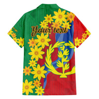 Eritrea New Year Personalized Family Matching Off Shoulder Maxi Dress and Hawaiian Shirt Enkutatash Adey Abeba Flower Art LT9 - Wonder Print Shop