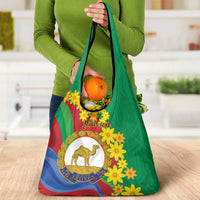 Eritrea New Year Personalized Grocery Bag Enkutatash Adey Abeba Flower Art