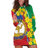 Eritrea New Year Personalized Hoodie Dress Enkutatash Adey Abeba Flower Art - Wonder Print Shop