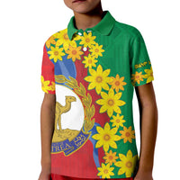 Eritrea New Year Personalized Kid Polo Shirt Enkutatash Adey Abeba Flower Art - Wonder Print Shop