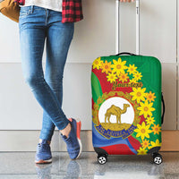 Eritrea New Year Personalized Luggage Cover Enkutatash Adey Abeba Flower Art - Wonder Print Shop