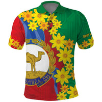Eritrea New Year Personalized Polo Shirt Enkutatash Adey Abeba Flower Art - Wonder Print Shop