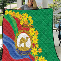 Eritrea New Year Personalized Quilt Enkutatash Adey Abeba Flower Art - Wonder Print Shop