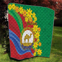 Eritrea New Year Personalized Quilt Enkutatash Adey Abeba Flower Art - Wonder Print Shop