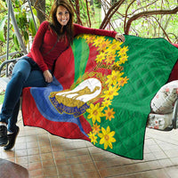 Eritrea New Year Personalized Quilt Enkutatash Adey Abeba Flower Art - Wonder Print Shop