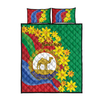 Eritrea New Year Personalized Quilt Bed Set Enkutatash Adey Abeba Flower Art - Wonder Print Shop