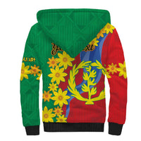 Eritrea New Year Personalized Sherpa Hoodie Enkutatash Adey Abeba Flower Art - Wonder Print Shop