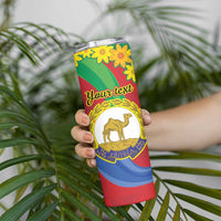 Eritrea New Year Personalized Skinny Tumbler Enkutatash Adey Abeba Flower Art - Wonder Print Shop