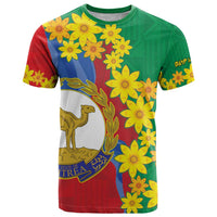 Eritrea New Year Personalized T Shirt Enkutatash Adey Abeba Flower Art - Wonder Print Shop