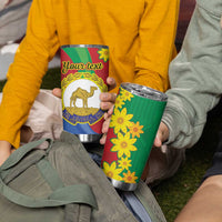 Eritrea New Year Personalized Tumbler Cup Enkutatash Adey Abeba Flower Art - Wonder Print Shop