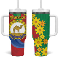 Eritrea New Year Personalized Tumbler With Handle Enkutatash Adey Abeba Flower Art - Wonder Print Shop