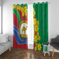 Eritrea New Year Personalized Window Curtain Enkutatash Adey Abeba Flower Art - Wonder Print Shop