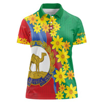 Eritrea New Year Personalized Women Polo Shirt Enkutatash Adey Abeba Flower Art - Wonder Print Shop
