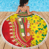 Ethiopian New Year Beach Blanket Enkutatash Adey Abeba Flower Art LT9 - Wonder Print Shop