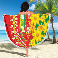Ethiopian New Year Beach Blanket Enkutatash Adey Abeba Flower Art LT9 - Wonder Print Shop