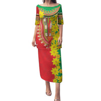 Ethiopian New Year Family Matching Puletasi and Hawaiian Shirt Enkutatash Adey Abeba Flower Art - Wonder Print Shop