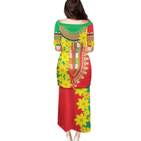 Ethiopian New Year Family Matching Puletasi and Hawaiian Shirt Enkutatash Adey Abeba Flower Art - Wonder Print Shop